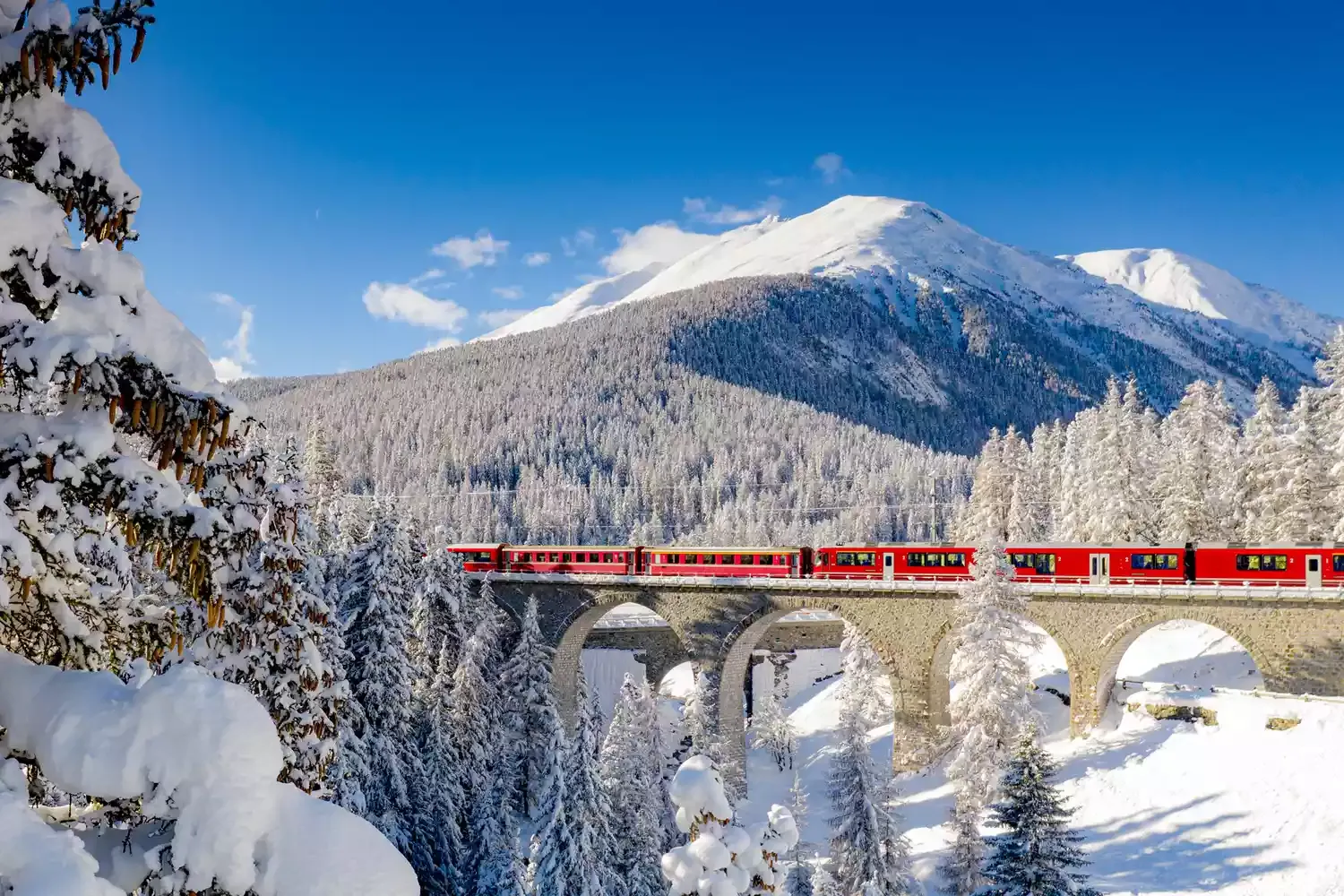 This 180-mile Scenic Train Is Called the 'Window to the Swiss Alps' With Panoramic Views and Gourmet Dining